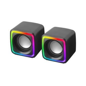 ALTAVOCES 2.0 MARS GAMING MSCUBE 8W RMS RGB NEGRO