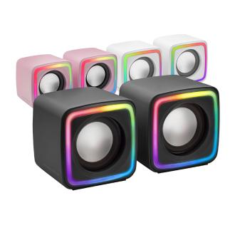 ALTAVOCES 2.0 MARS GAMING MSCUBE 8W RMS RGB NEGRO