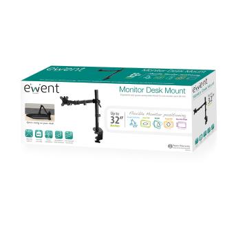 Soporte de mesa Ewent EW1510 13" a 34" con brazo negro