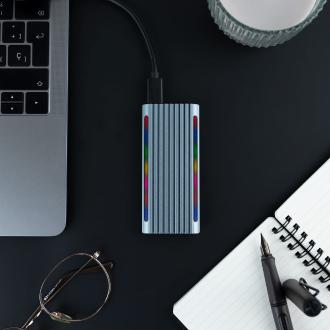 Caja externa Tooq SHINOBI M.2 NGFF Y NVME USB A RGB
