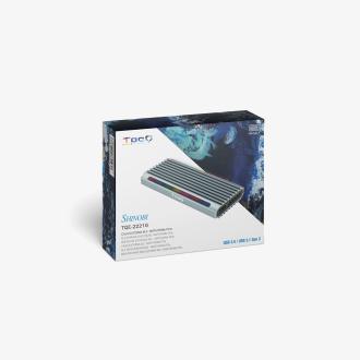 Caja externa Tooq SHINOBI M.2 NGFF Y NVME USB A RGB