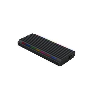 Caja externa Tooq TQE-2222B M.2 NGFF Y NVME RGB USB A
