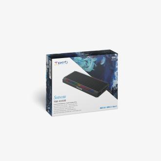Caja externa Tooq TQE-2222B M.2 NGFF Y NVME RGB USB A