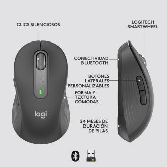 Ratón inalámbrico Logitech M650 L negro