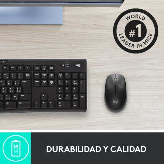 Ratón inalámbrico Logitech M190 negro
