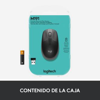 Ratón inalámbrico Logitech M190 negro