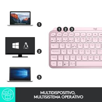 Teclado Logitech MX Keys mini rosa