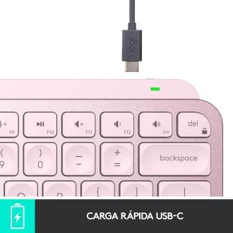 Teclado Logitech MX Keys mini rosa
