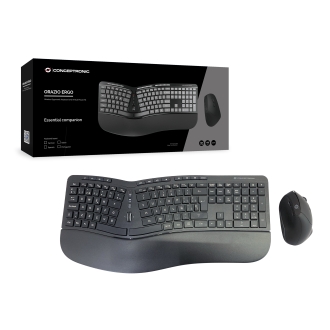 Teclado y ratón inalámbrico Conceptronic ergonómico