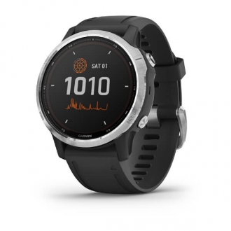 Smartwatch Garmin GPS Fenix 6S Solar plata negro