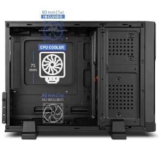 Caja Nox Lite070 Slim 500W mATX negro