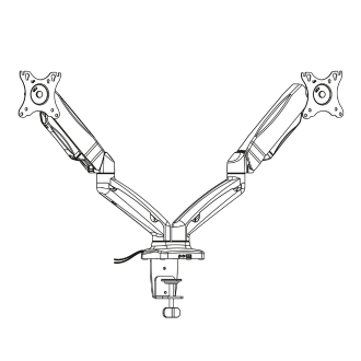 Soporte de mesa Ewent EW116 para 13" a 27" 2 pantallas brazos de gas