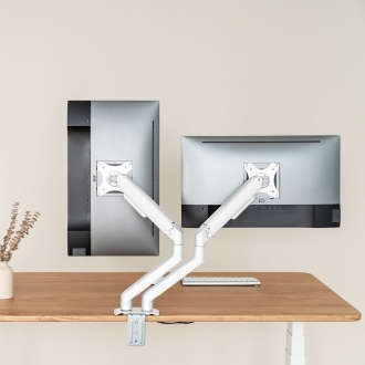 SOPORTE DE MESA TOOQ DB4132TNR-W 2 MONIT. BLANCO