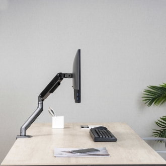 Soporte de mesa TooQ DB4032TNR-G 17" a 32" con brazo negro