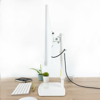 Soporte de mesa TooQ DB1127TN-W 17" a 27" regulable con peana blanco