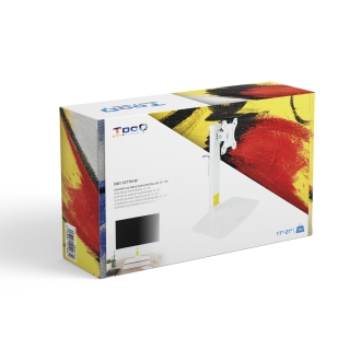 Soporte de mesa TooQ DB1127TN-W 17" a 27" regulable con peana blanco