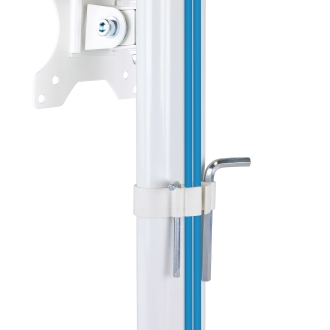 Soporte de mesa TooQ DB1127TN-W 17" a 27" regulable con peana blanco