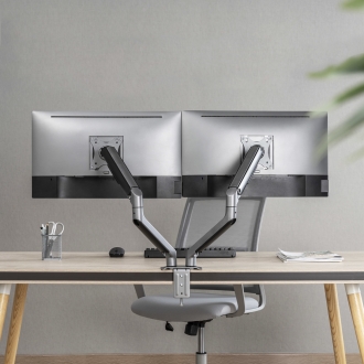Soporte de mesa TooQ DB4132TNR-G 17" a 32" 2 pantallas con brazos