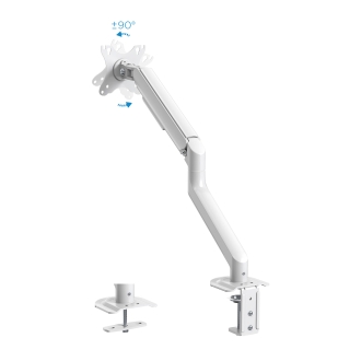 Soporte de mesa TooQ DB4032TNR-W 17" a 32" con brazo blanco