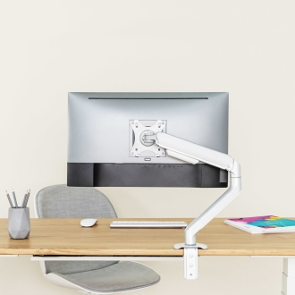 Soporte de mesa TooQ DB4032TNR-W 17" a 32" con brazo blanco