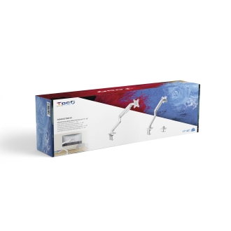 Soporte de mesa TooQ DB4032TNR-W 17" a 32" con brazo blanco