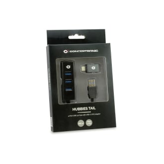 Hub Conceptronic Hubbies04b 4 USB 3.0 + adaptador tipo C