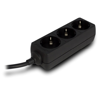 Regleta Ewent 3 tomas Schuko cable 1.5m negro