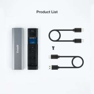 Caja externa TooQ TQE-2223G SSD M.2 NGFF/NVMe plata