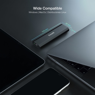 Caja externa TooQ TQE-2223B SSD M.2 NGFF/NVMe negro