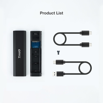 Caja externa TooQ TQE-2223B SSD M.2 NGFF/NVMe negro