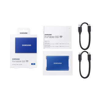 Disco externo SSD Samsung T7 2TB NVMe USB 3.2 azul