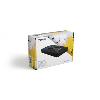 Caja externa TooQ 2.5 SATA USB 3.1 Gaming LEDs azul