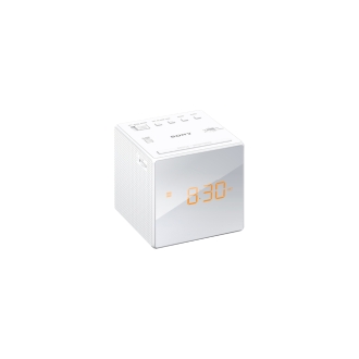 Radio despertador Sony ICF-C1W alarma dual pantalla LCD blanco