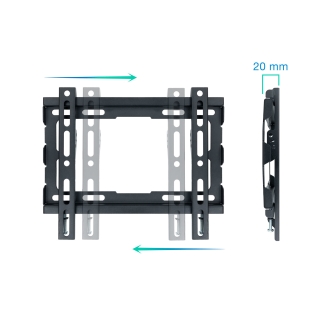 Soporte de pared TooQ LP1043F-B 23" a 43" fijo negro
