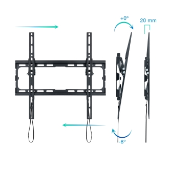 Soporte de pared TooQ LP1071T-B 32" a 70" inclinable negro