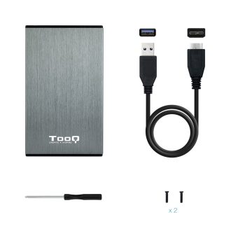 Caja externa Tooq HD TQE-2527G 2.5" USB 3.0 negro