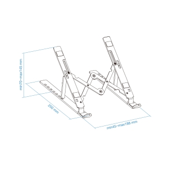 Soporte elevador portátil TooQ TQLRS0033-AL 15.6" aluminio plata