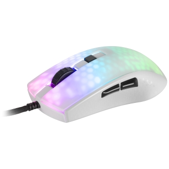 Ratón Mars Gaming MMR translúcido 12800 DPI blanco