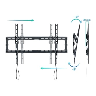 Soporte de pared TooQ LP1081T-B 10-37" a 80" inclinable negro