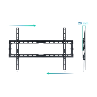 Soporte de pared TooQ LP1080F-B 37" a 80" fijo negro
