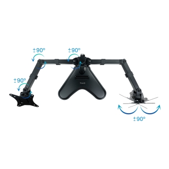Soporte Sobremesa Tooq 2 Pantallas 17" a 32" Negro