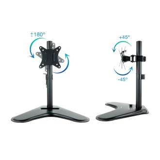 Soporte de mesa TooQ DB1701TN-B 17" a 32" con peana negro