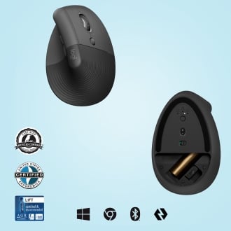 Ratón inalámbrico vertical Logitech Lift 6 botones