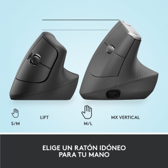 Ratón inalámbrico vertical Logitech Lift 6 botones