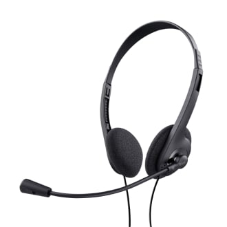 Auricular con micrófono Trust Basics 3.5mm (incluye adaptador 2x 3.5mm)