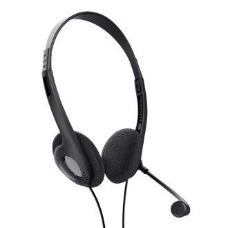 Auricular con micrófono Trust Basics 3.5mm (incluye adaptador 2x 3.5mm)