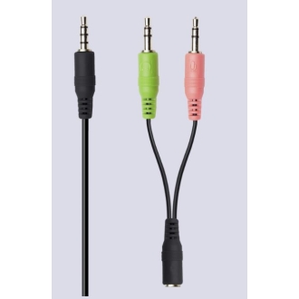 Auricular con micrófono Trust Basics 3.5mm (incluye adaptador 2x 3.5mm)