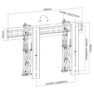 Soporte de pared Equip 650351 37" A 70" profesional para video desplegable