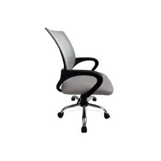 SILLA DE OFICINA EQUIP DE MALLA COLOR GRIS CLARO 