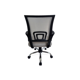SILLA DE OFICINA EQUIP DE MALLA COLOR GRIS CLARO 